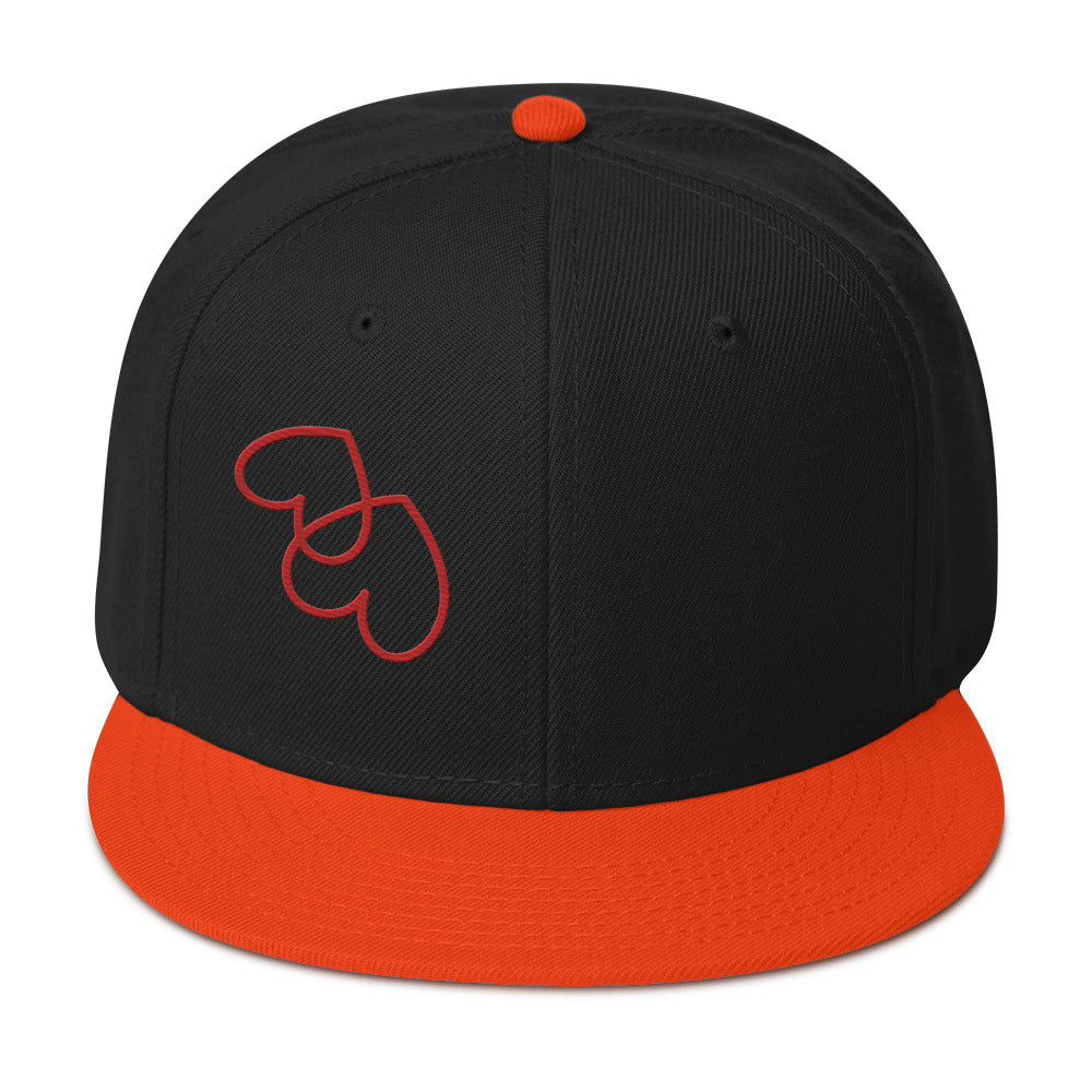 Upside down hearts Snapback Hat