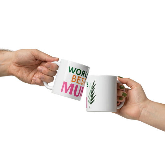 World's best mum White glossy mug